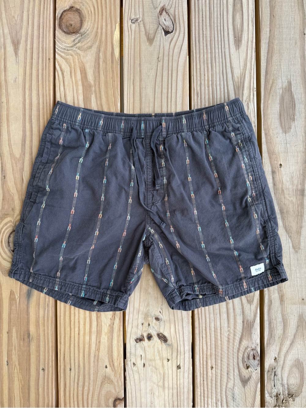 Katin Shorts Mens Medium Zenith Grey Aztec UO Drawstring Pockets Elastic Waist